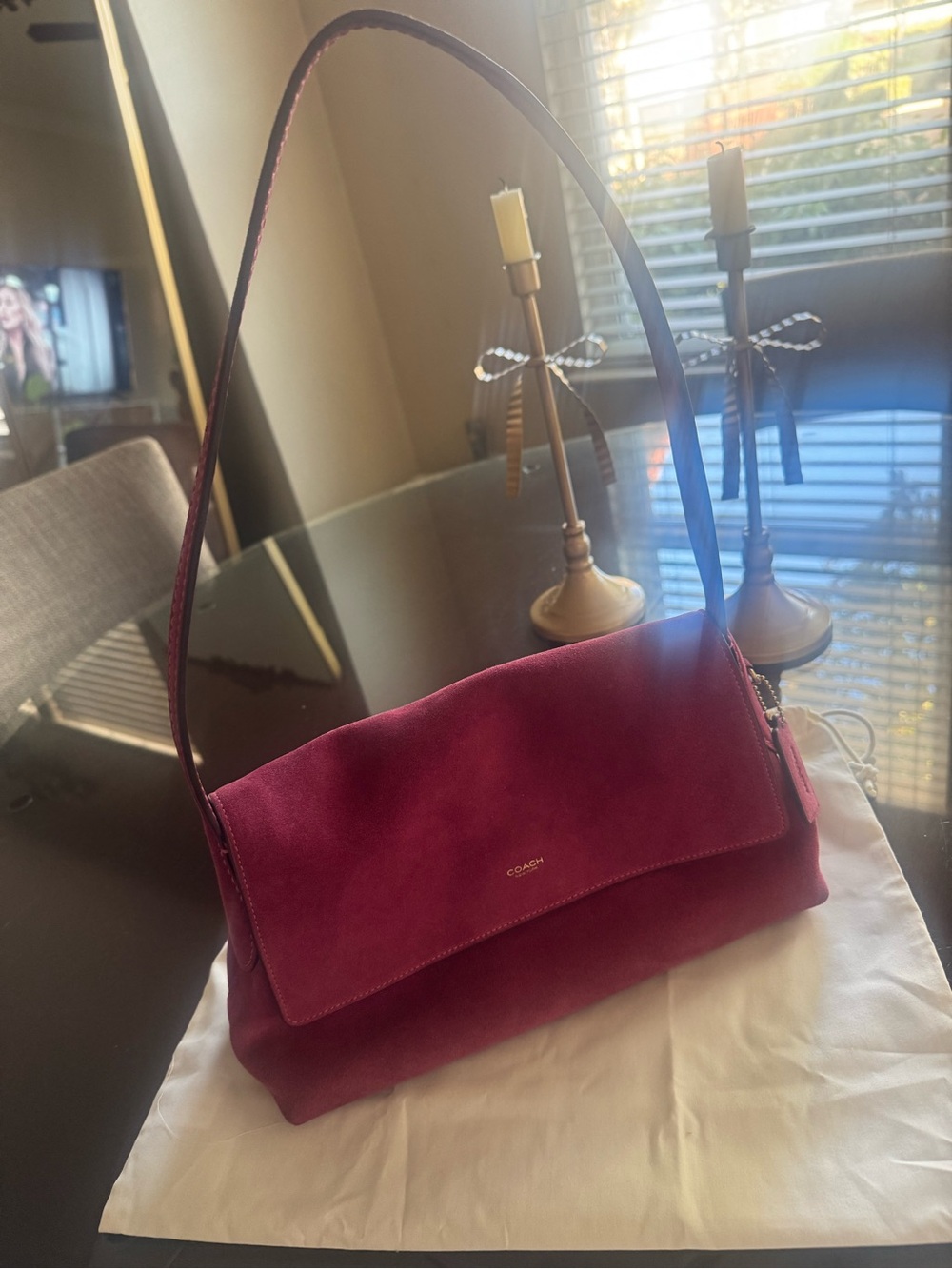 Coach suede Chelsea bag new never used no tag - Picture 2 of 4